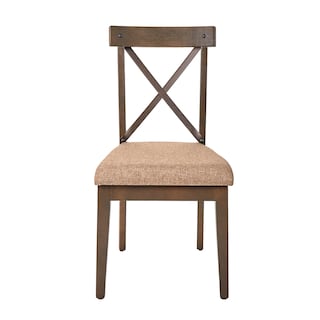 Foto 1 | Silla De Comedor De Madera Sólida Con Asiento Acolchado De Hule Espuma Tapizado Con Tela Beige