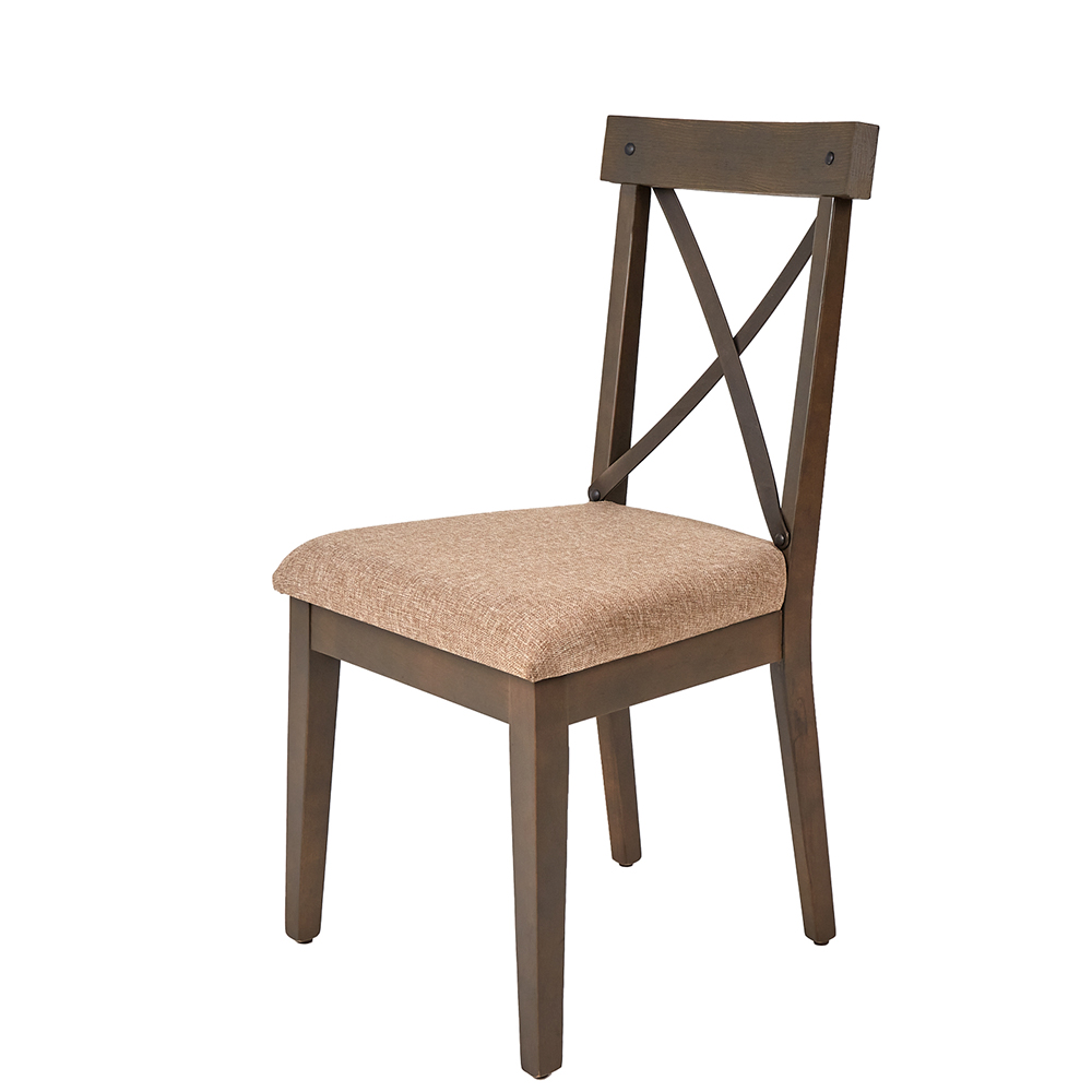 Foto 3 pulgar | Silla De Comedor De Madera Sólida Con Asiento Acolchado De Hule Espuma Tapizado Con Tela Beige