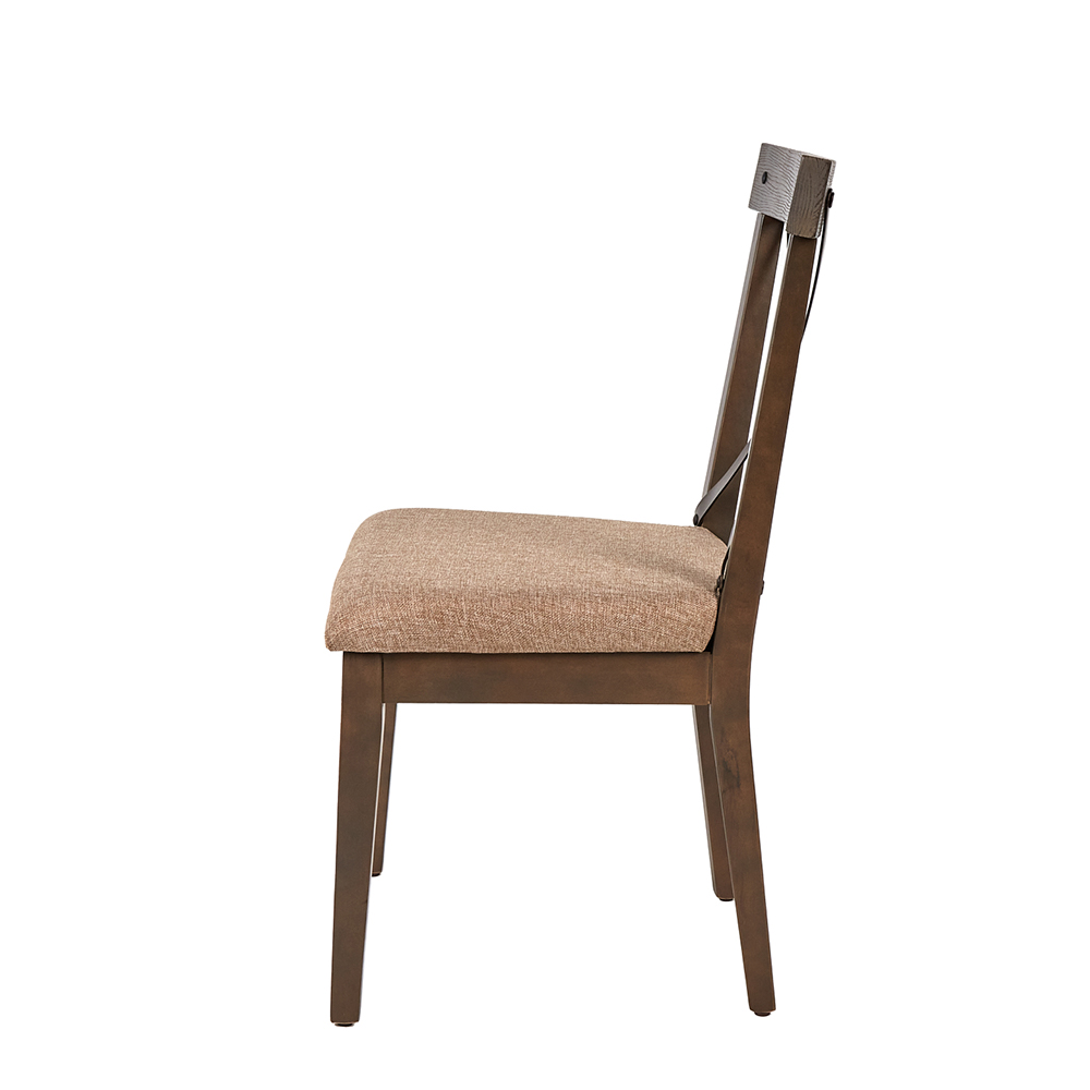 Foto 4 pulgar | Silla De Comedor De Madera Sólida Con Asiento Acolchado De Hule Espuma Tapizado Con Tela Beige