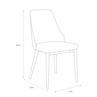 Foto 6 | Silla De Comedor Con Asiento Acolchado Tapizado En Tela Gris Claro Con Patas De Metal Efecto Madera