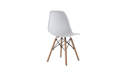 Foto 5 | Set De 4 Sillas Para Comedor Color Blanco Con Patas De Madera De Haya Y Soporte De Metal