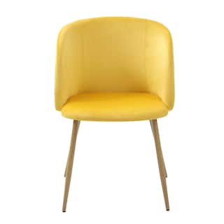 Foto 4 | Set De 4 Sillas Para Comedor Con Asiento Y Respaldo En Terciopelo Mostaza Con Estructura De Metal Y Patas Ilusión Mader