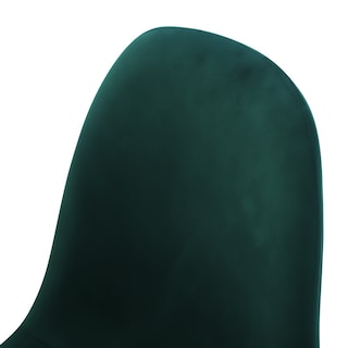 Foto 4 | Silla De Comedor Verde Oscuro Con Asiento Y Respaldo En Terciopelo. Estructura De Metal Y Patas Negras