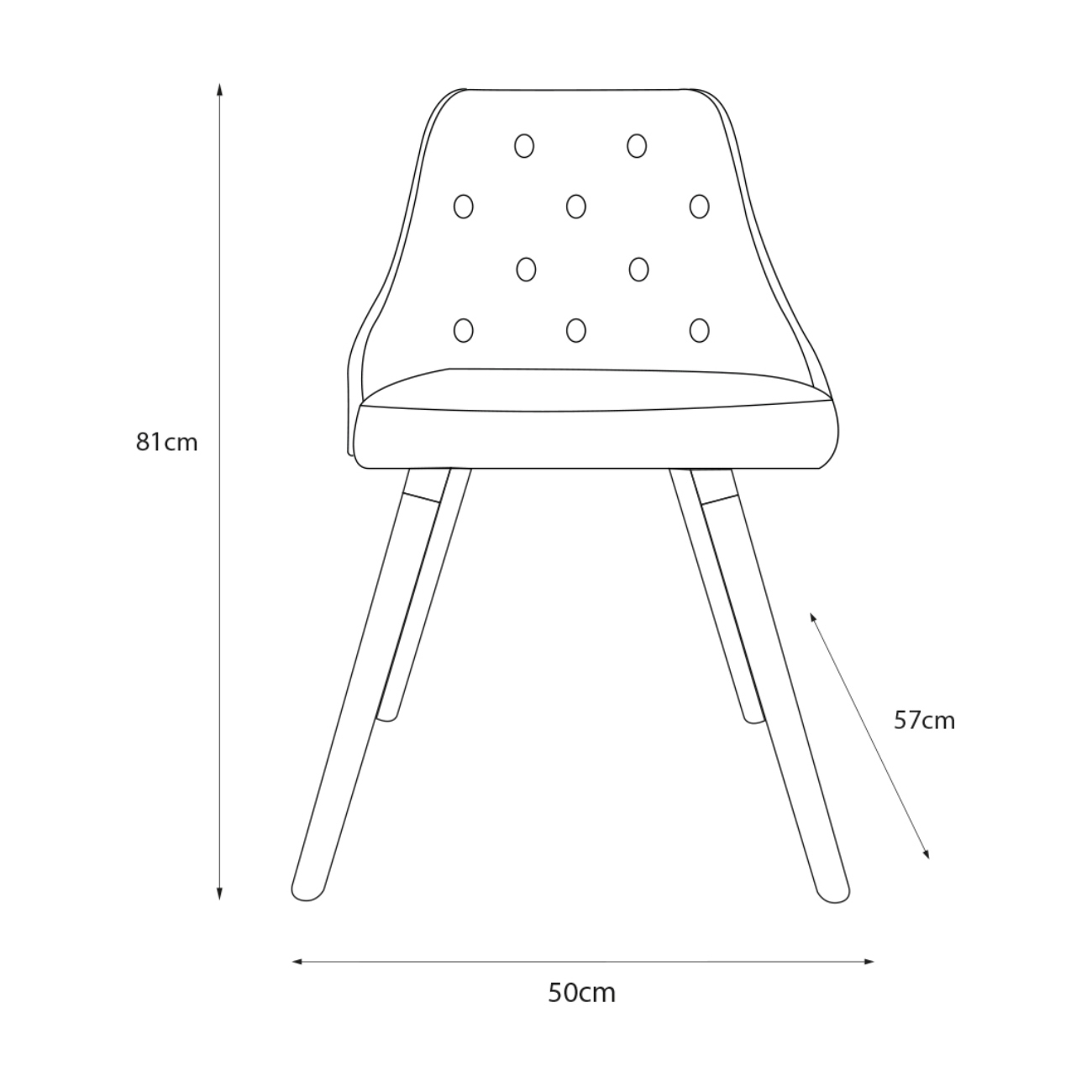 Foto 7 pulgar | Silla De Comedor Con Asiento Acolchado Tapizado En Cuero Sintético Blanco. Patas En Madera De Caucho