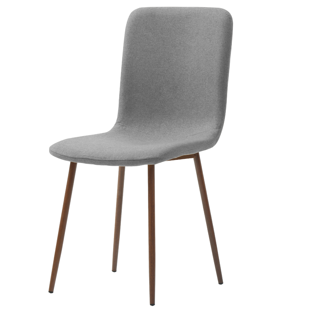 Foto 3 pulgar | Silla De Comedor Gris Con Patas De Metal Efecto Madera, Tapizada Con Tela Lino Y Estructura De Metal