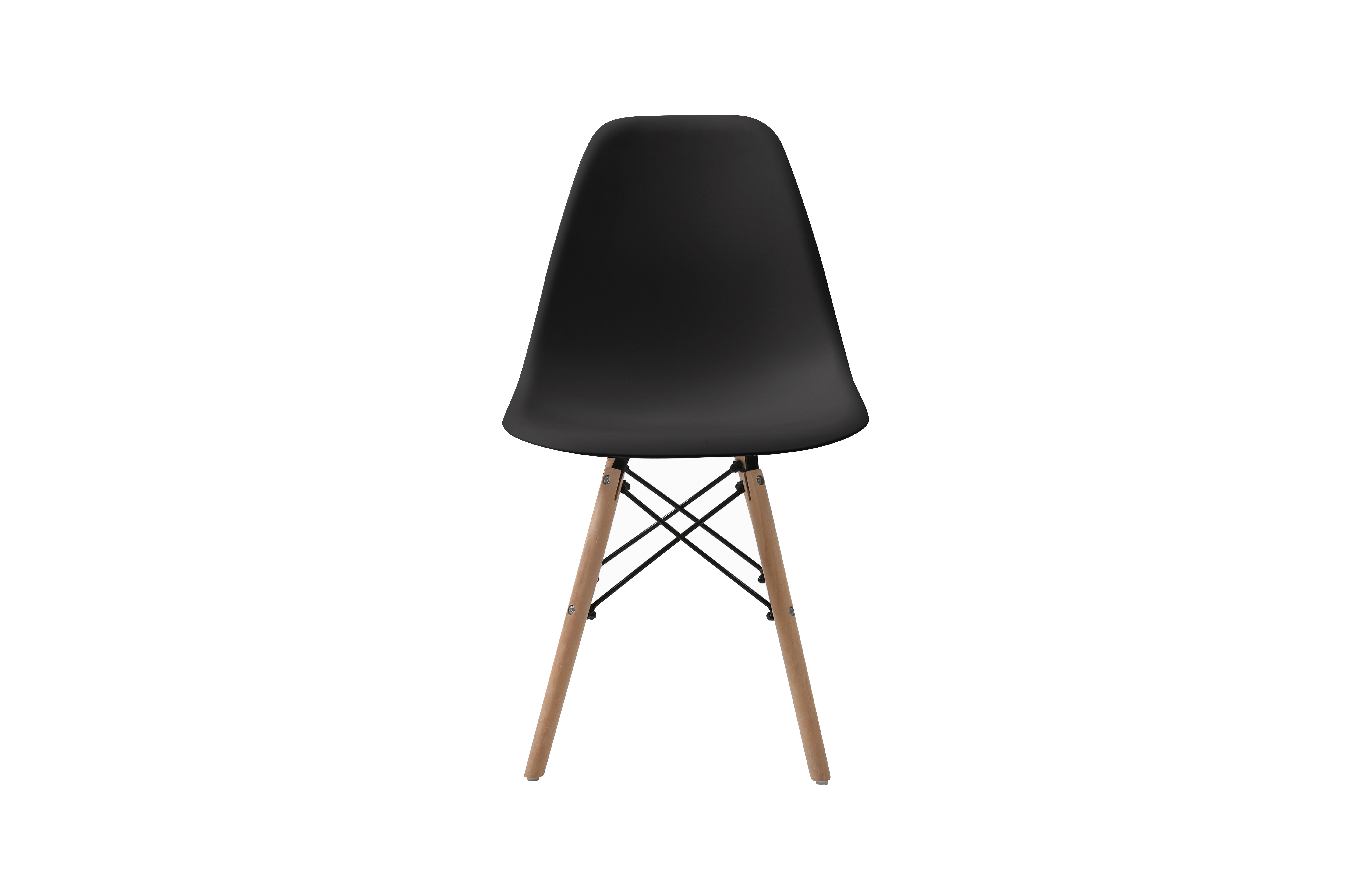 Foto 3 pulgar | Set De 4 Sillas Para Comedor Color Negro Con Patas De Madera De Haya Y Soporte De Metal