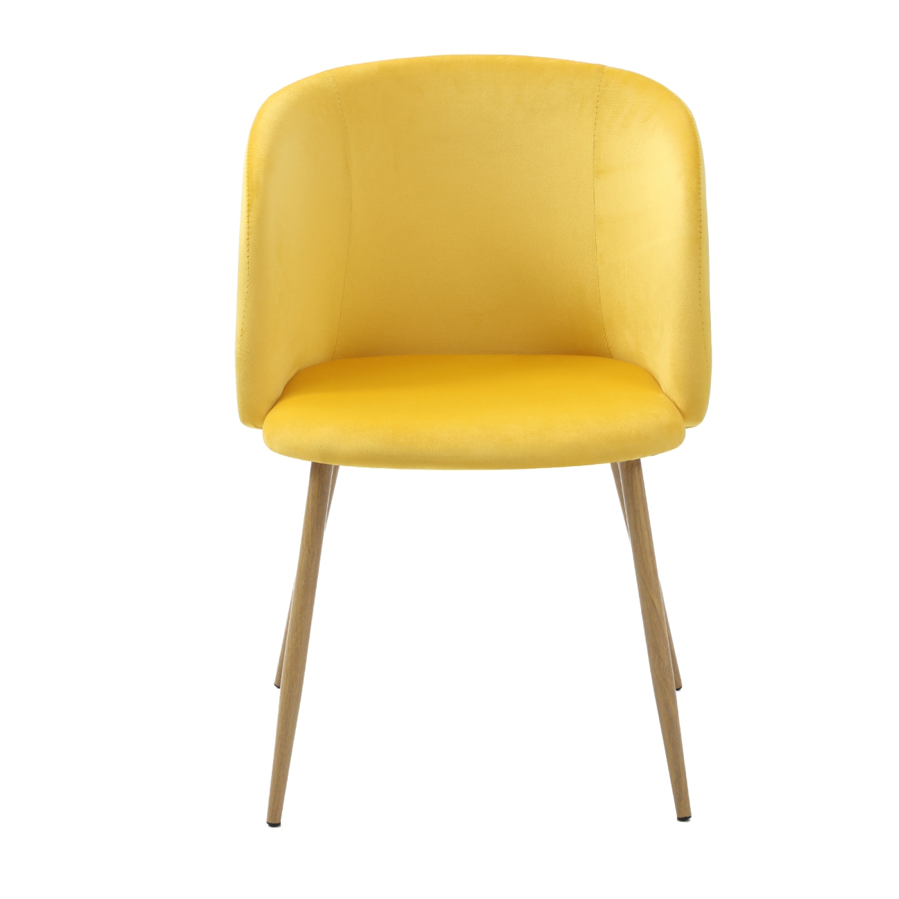 Silla de Comedor en Terciopelo Alterego Amarillo