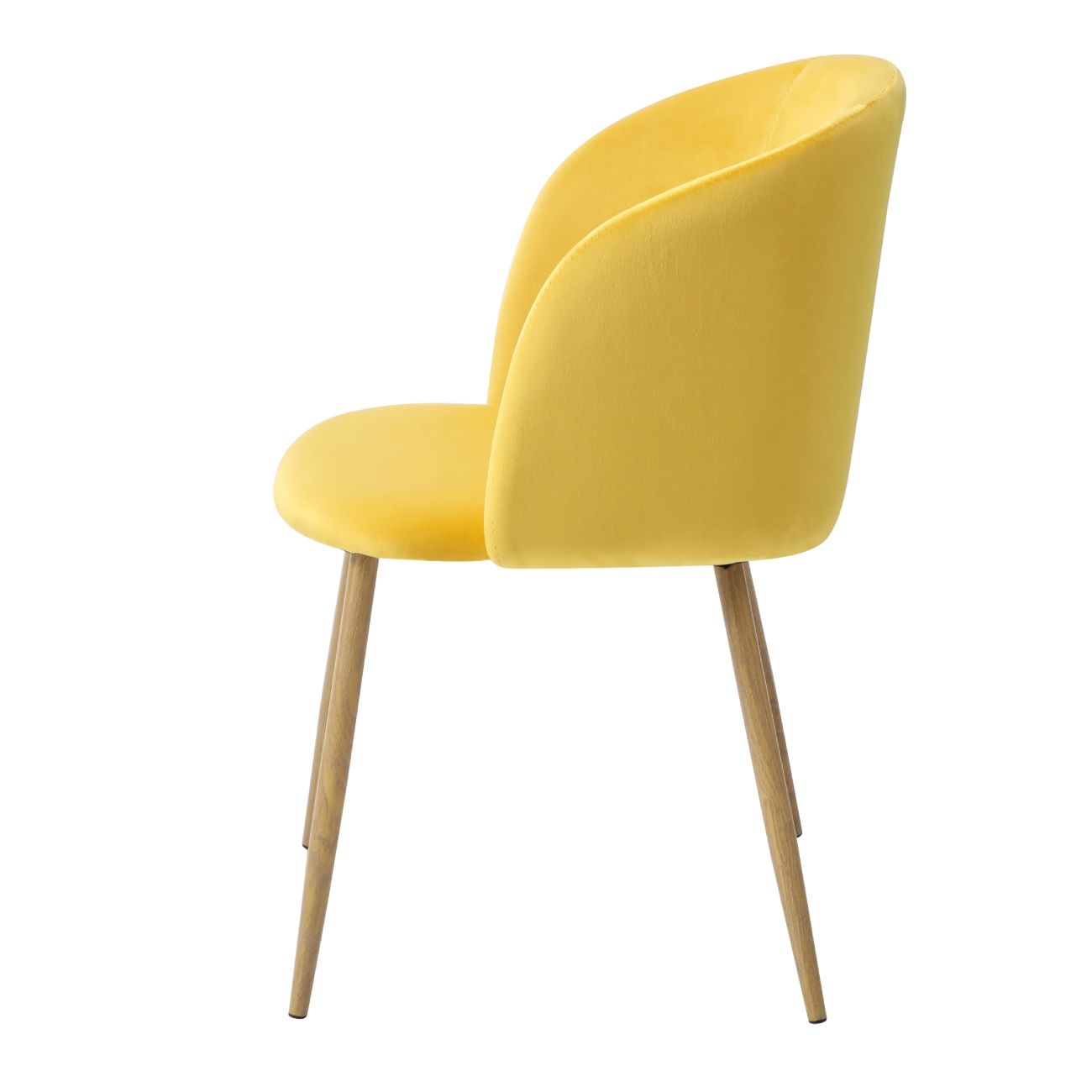 Foto 3 pulgar | Silla de Comedor en Terciopelo Alterego Amarillo