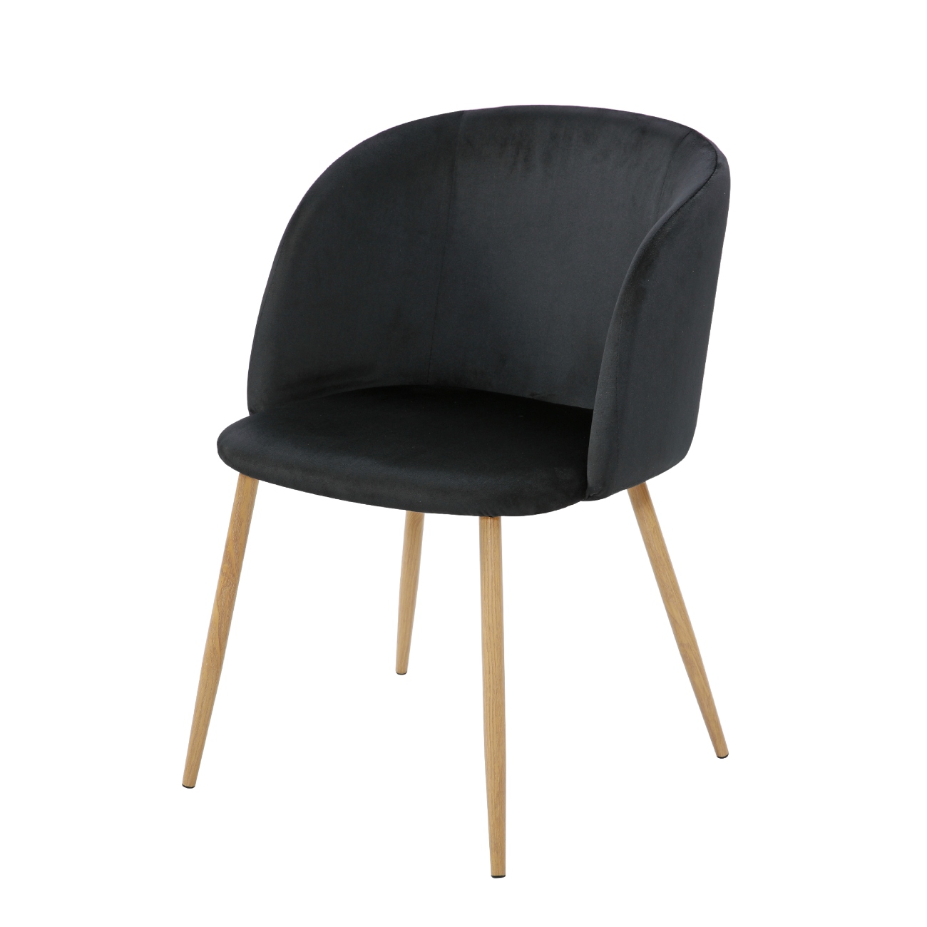 Foto 3 pulgar | Silla de Comedor en Terciopelo Alterego Negro