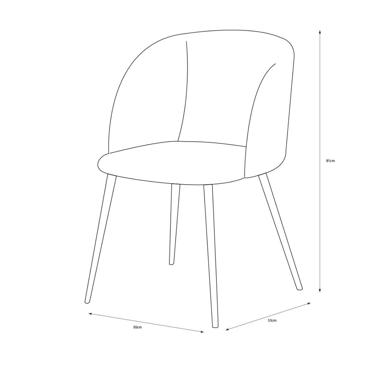 Foto 6 pulgar | Silla de Comedor en Terciopelo Alterego Negro