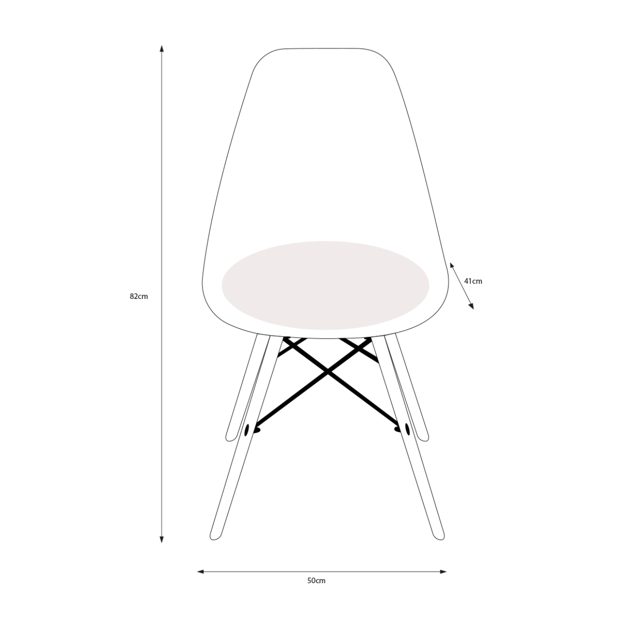 Foto 6 pulgar | Silla de Comedor Alterego Negro