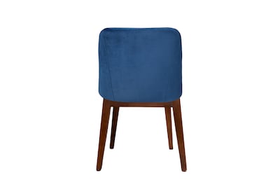 Foto 3 | Silla Para Comedor Tapizada En Terciopelo Azul. Estructura De Madera