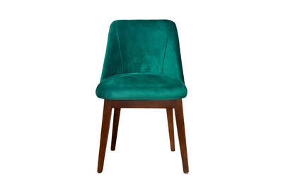 Foto 1 | Silla Para Comedor Tapizada En Terciopelo Verde. Estructura De Madera