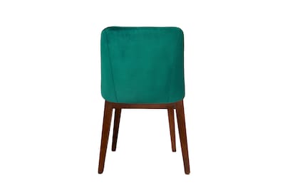 Foto 2 | Silla Para Comedor Tapizada En Terciopelo Verde. Estructura De Madera