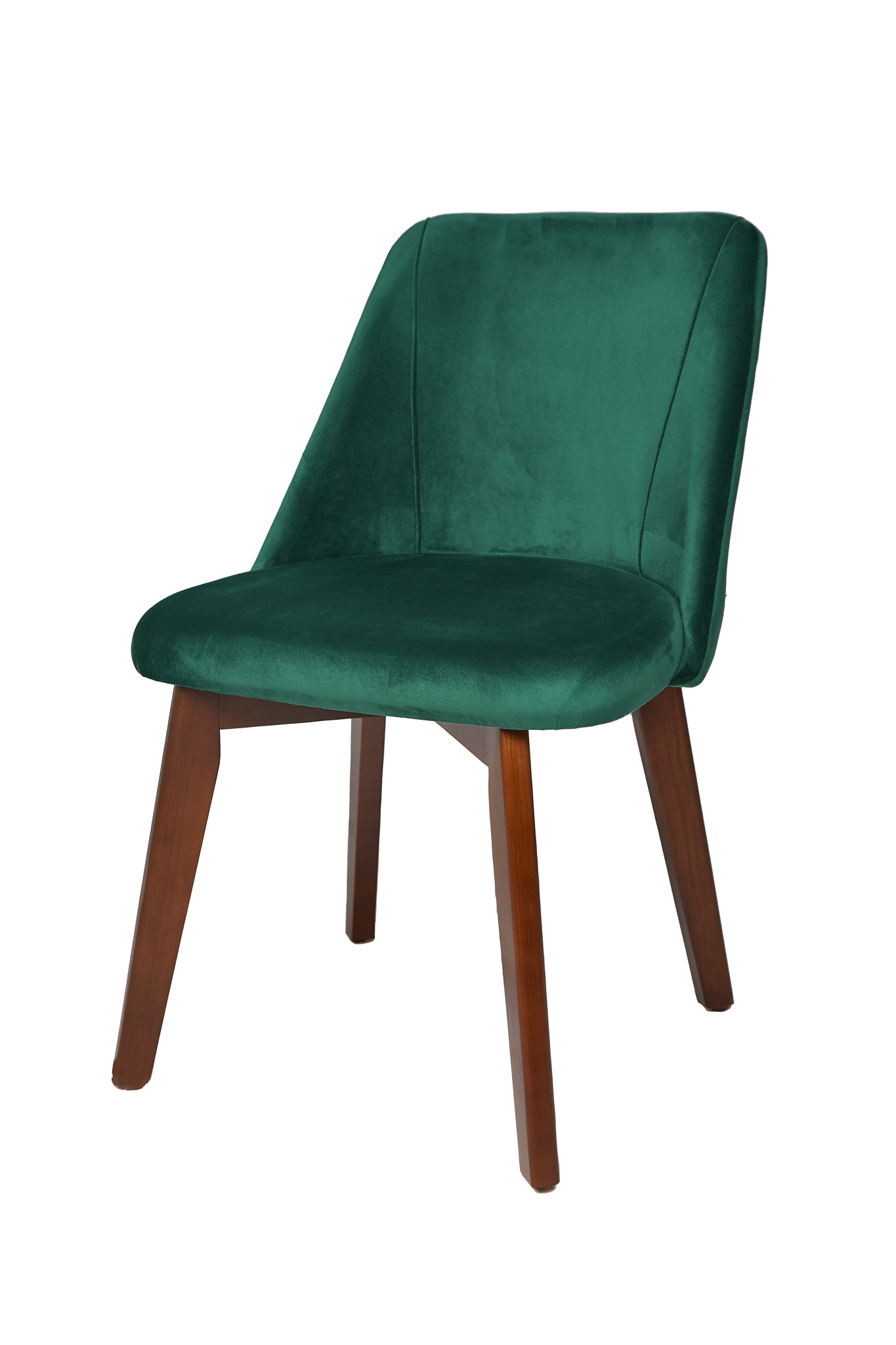 Foto 5 pulgar | Silla Para Comedor Tapizada En Terciopelo Verde. Estructura De Madera