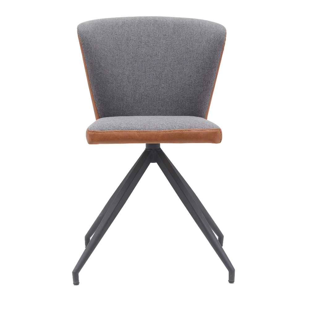 Foto 2 pulgar | Silla Tapizada En Tela Gris Con Asiento Acolchado De Hule Espuma Y Patas De Metal Negras