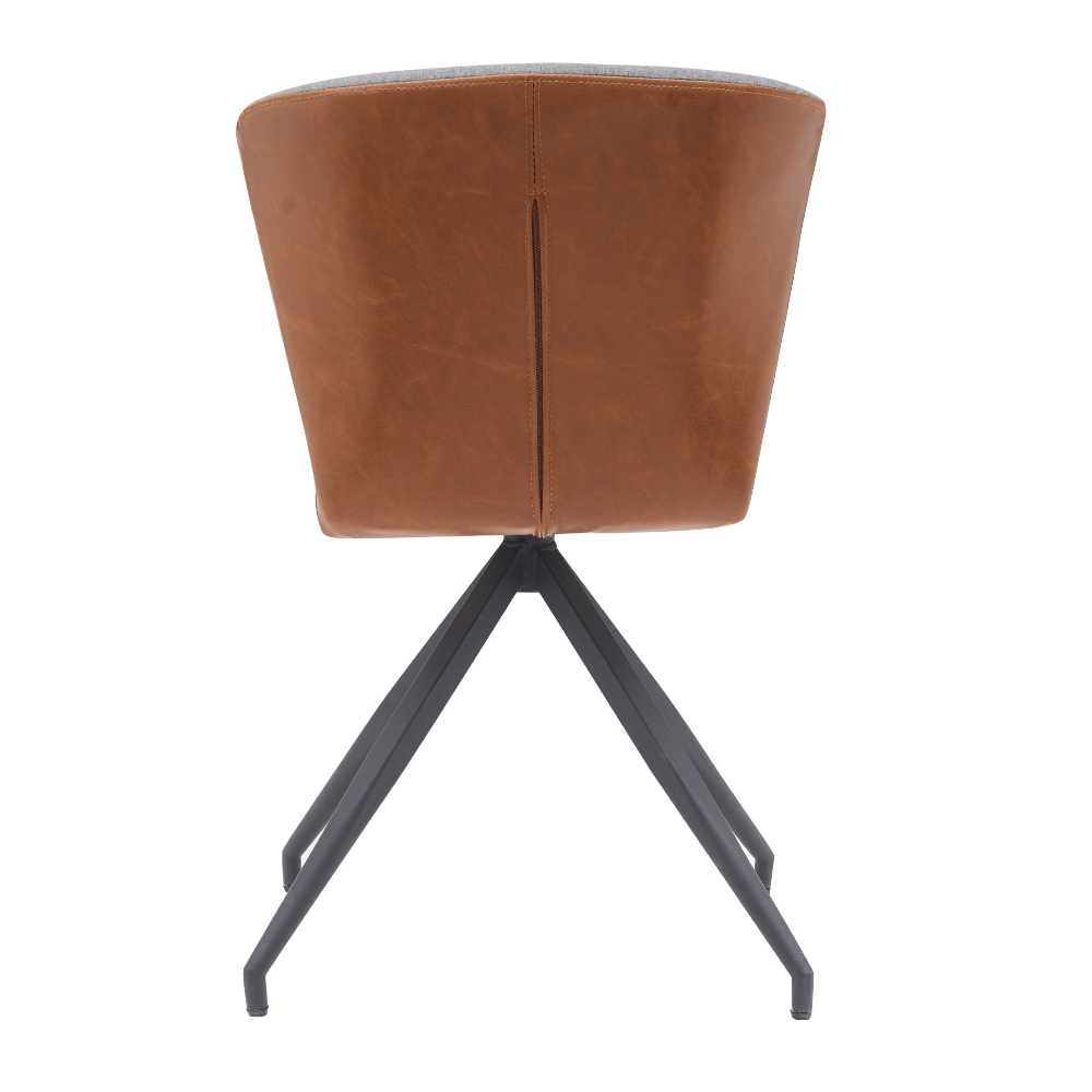 Foto 5 pulgar | Silla Tapizada En Tela Gris Con Asiento Acolchado De Hule Espuma Y Patas De Metal Negras
