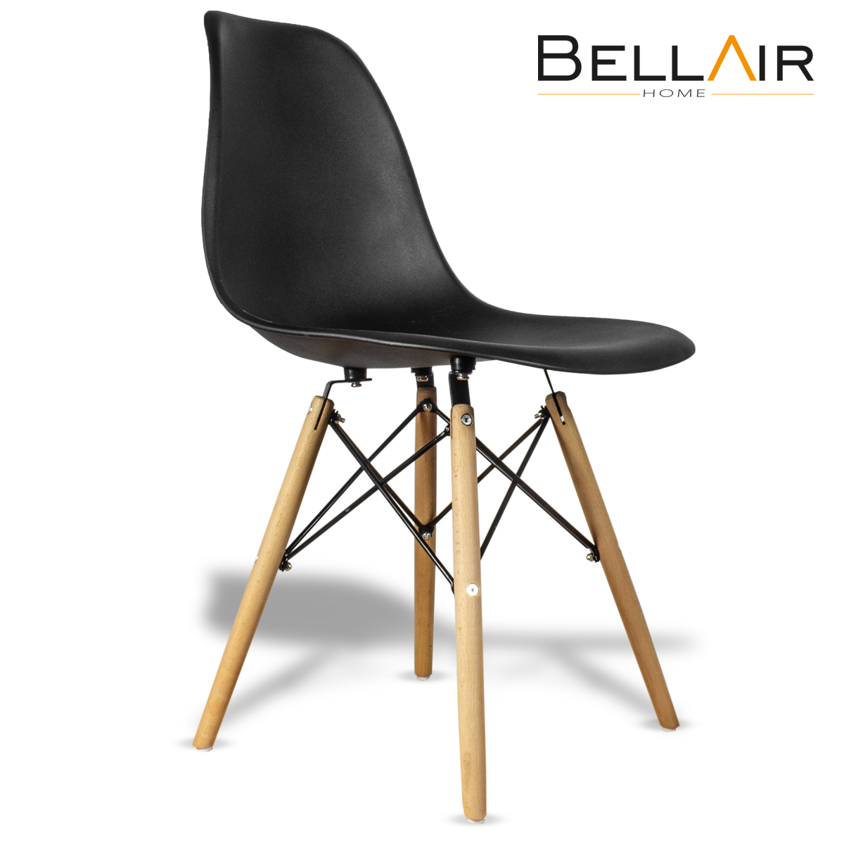 Foto 2 | Set de 4 Sillas Eames Steelpro Negras