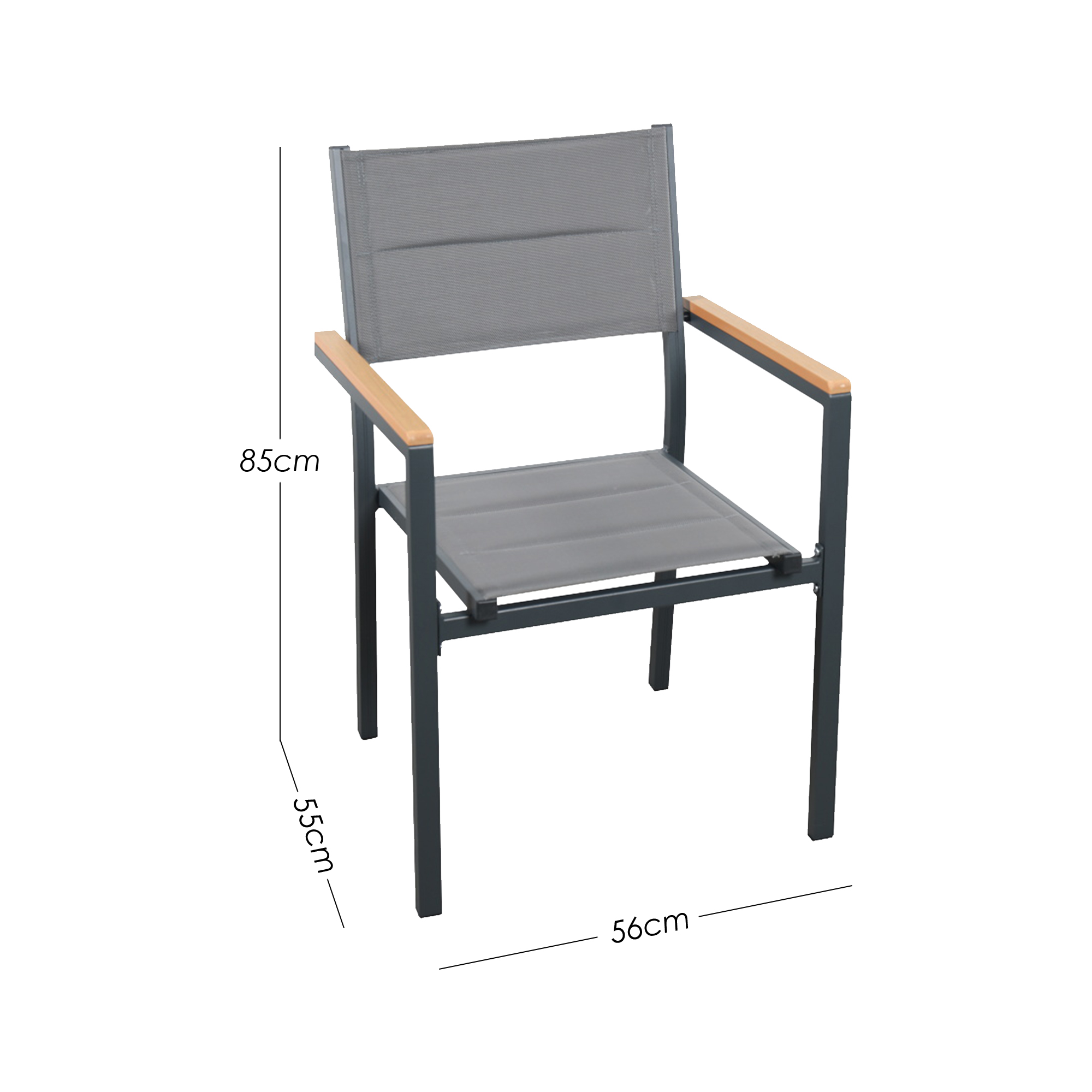 Foto 3 pulgar | Sillas de Comedor Ilios Innova para Exterior Apilables y Acolchadas 2 piezas