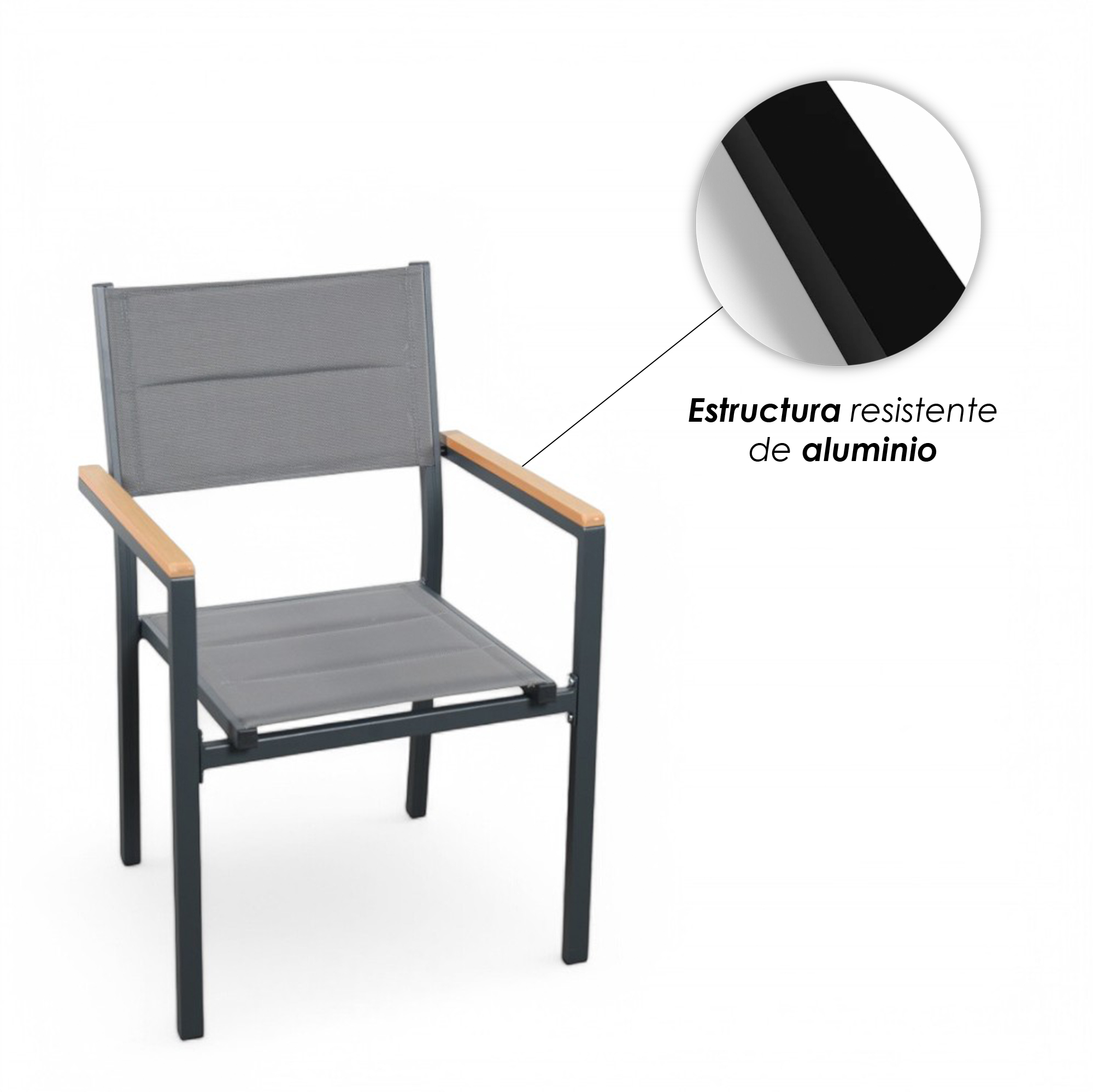 Foto 7 pulgar | Sillas de Comedor Ilios Innova para Exterior Apilables y Acolchadas 2 piezas