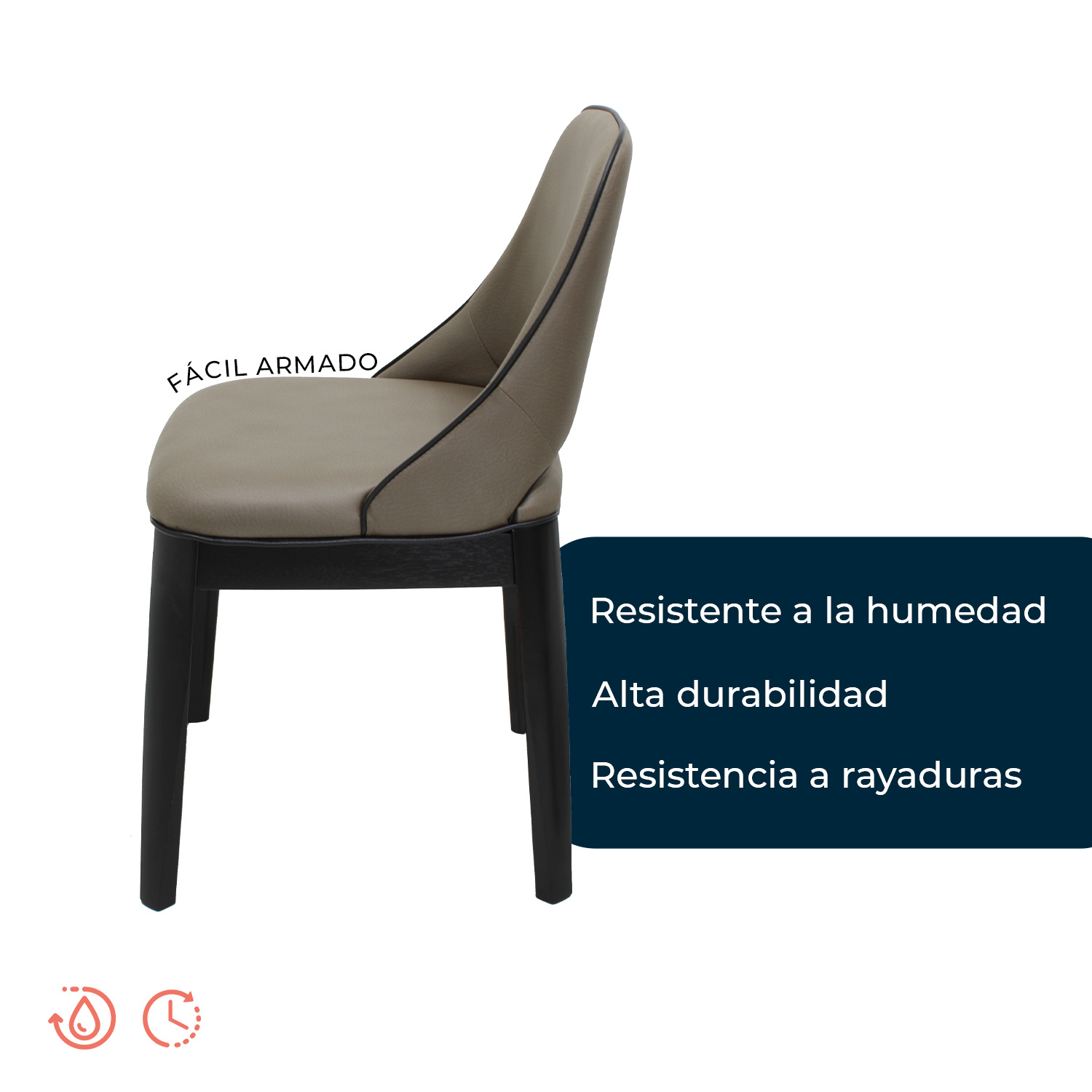 Foto 5 | Set De 2 Sillas De Hogar Branco 2314 Greige
