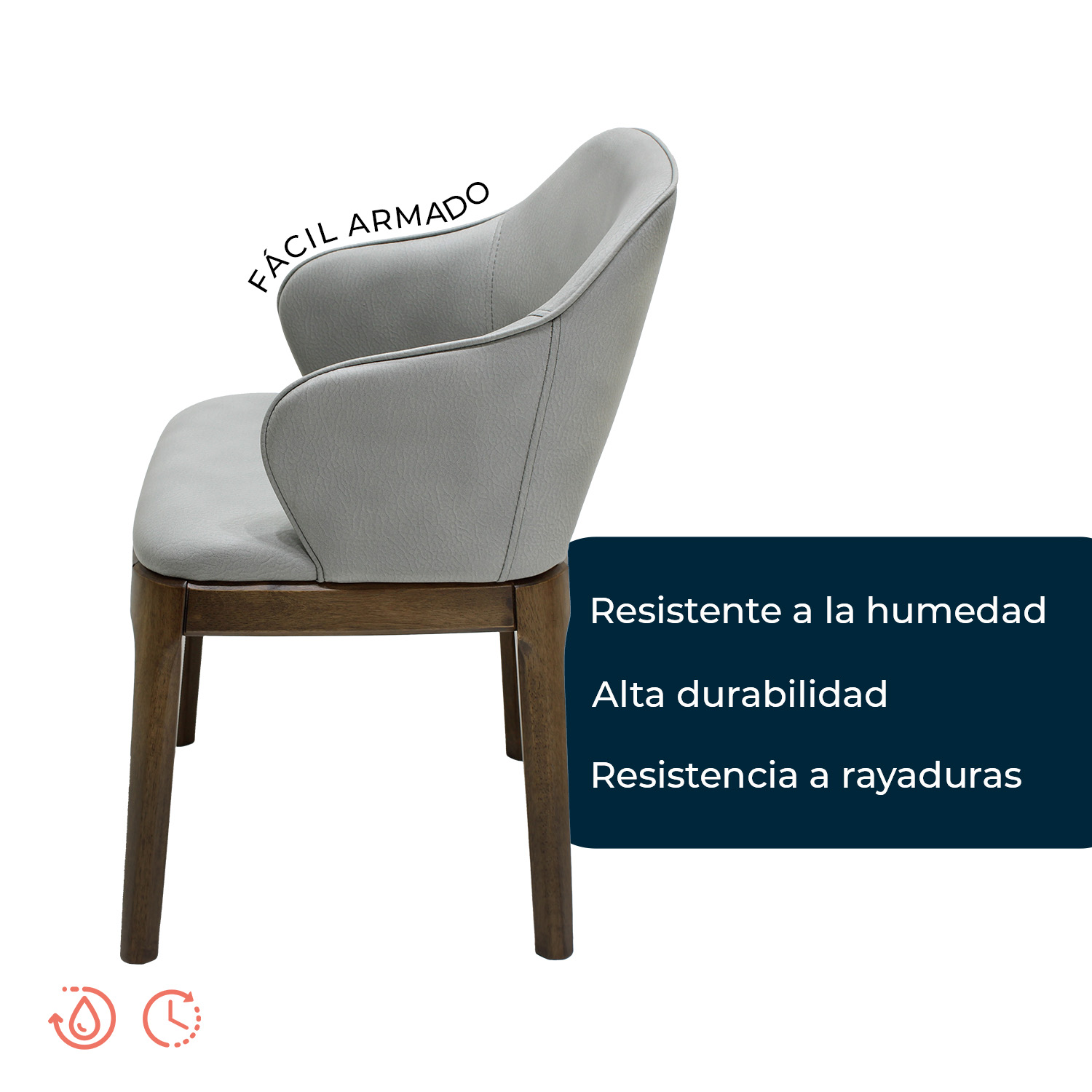 Foto 6 pulgar | Silla Mundo In Gris de 2 Piezas