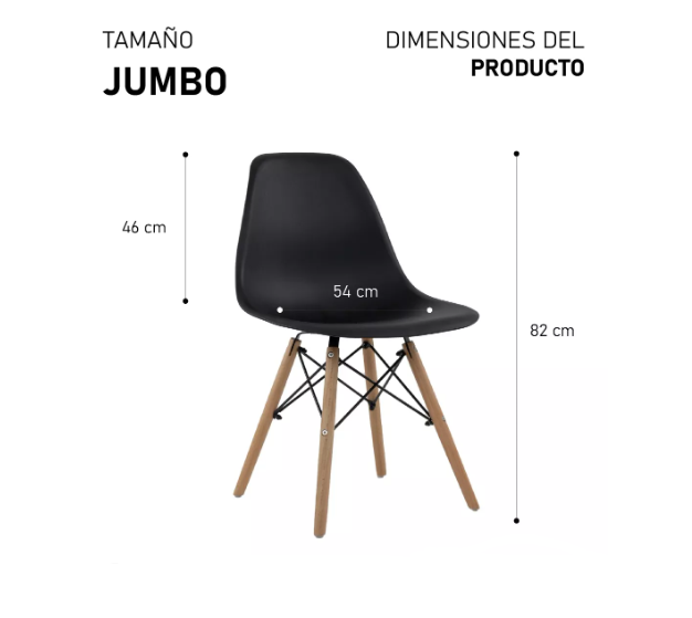 Foto 3 pulgar | Silla Xtellar Para Comedor/negocio Moderna Minimalista Color Negro