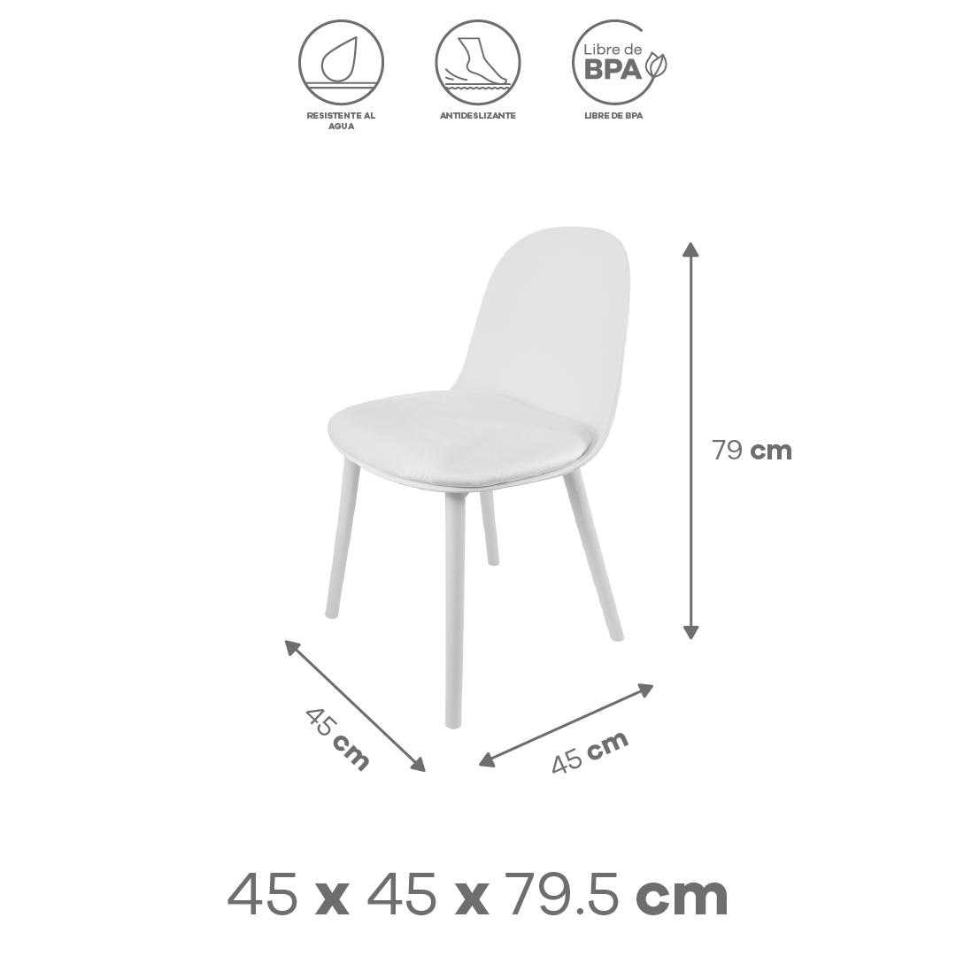 Foto 3 pulgar | Silla Ergonómica Blanco Pc022
