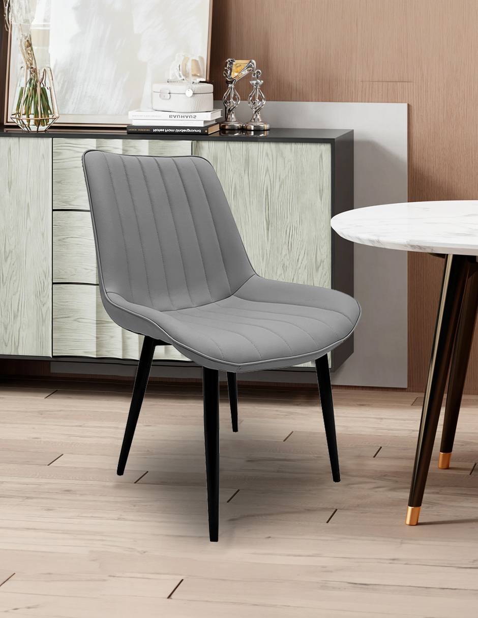 Set De 2 Sillas Para Comedor Mobi Ava Gris