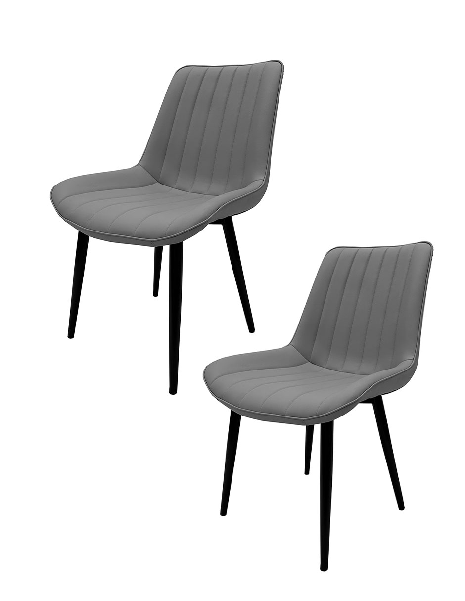 Foto 3 pulgar | Set De 2 Sillas Para Comedor Mobi Ava Gris