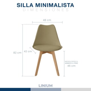 Foto 2 | Silla Tulip Minimalista Moderna Comedor Acolchonada Color Moka