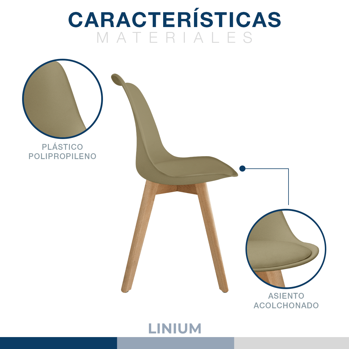 Foto 5 pulgar | Silla Tulip Minimalista Moderna Comedor Acolchonada Color Moka