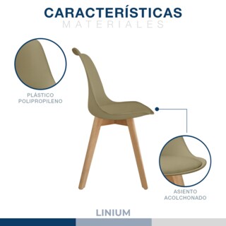 Foto 4 | Silla Tulip Minimalista Moderna Comedor Acolchonada Color Moka