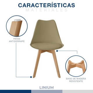 Foto 5 | Silla Tulip Minimalista Moderna Comedor Acolchonada Color Moka