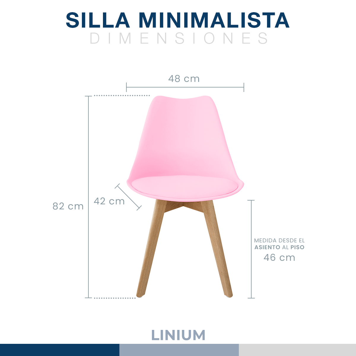Foto 3 pulgar | Silla Tulip Minimalista Moderna Comedor Acolchonada Color Rosa
