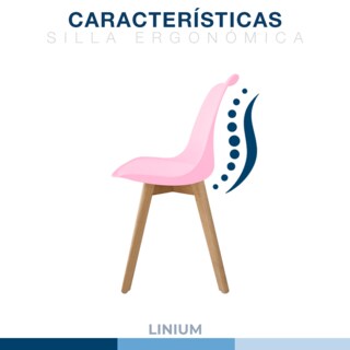 Foto 7 | Silla Tulip Minimalista Moderna Comedor Acolchonada Color Rosa