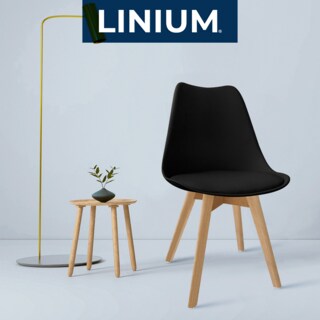 Foto 6 | Silla Tulip Minimalista Moderna Comedor Acolchonada Color Negro