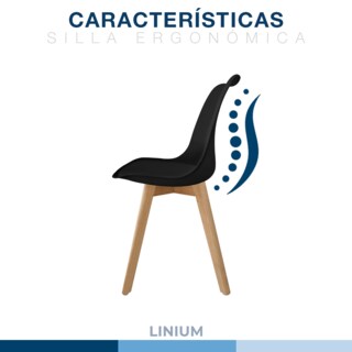 Foto 7 | Silla Tulip Minimalista Moderna Comedor Acolchonada Color Negro