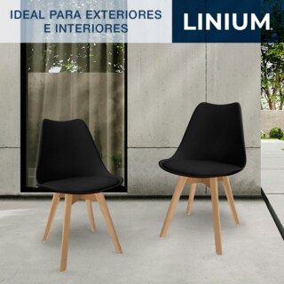 Foto 8 | Silla Tulip Minimalista Moderna Comedor Acolchonada Color Negro