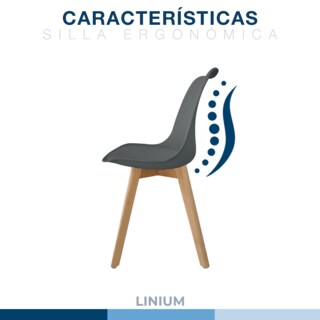 Foto 7 | Silla Tulip Minimalista Moderna Comedor Acolchonada Color Gris Oscuro