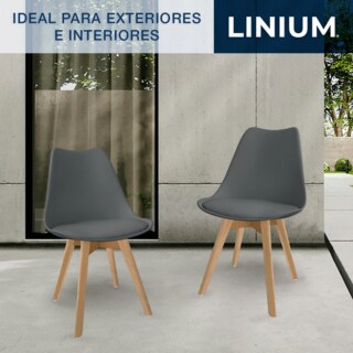 Foto 8 | Silla Tulip Minimalista Moderna Comedor Acolchonada Color Gris Oscuro