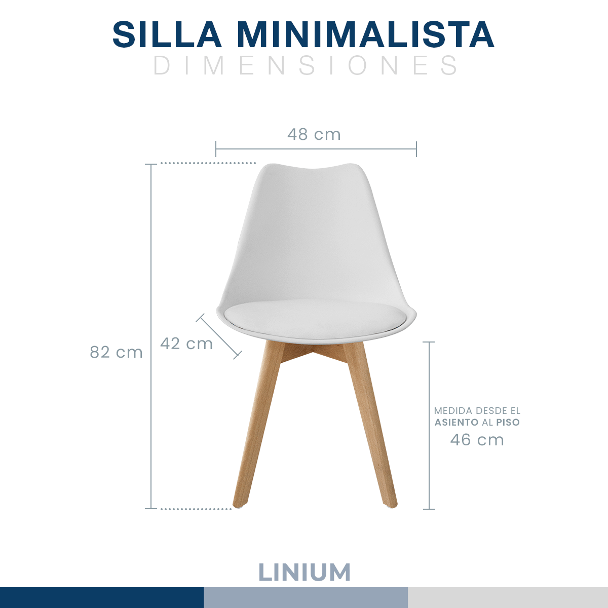 Foto 3 pulgar | Silla Tulip Minimalista Moderna Comedor Acolchonada Color Blanca