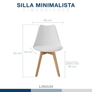 Foto 2 | Silla Tulip Minimalista Moderna Comedor Acolchonada Color Blanca