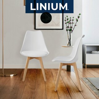 Foto 3 | Silla Tulip Minimalista Moderna Comedor Acolchonada Color Blanca