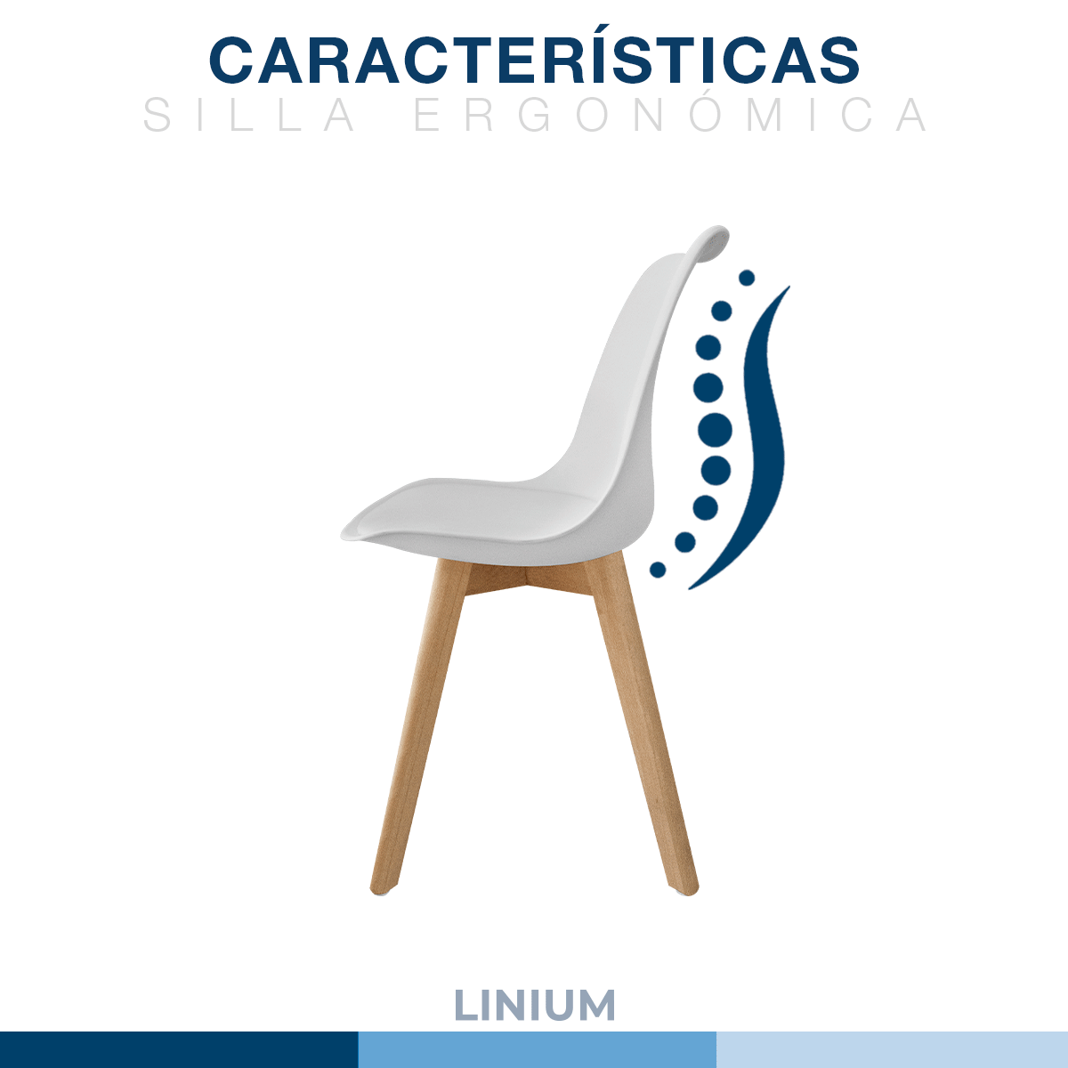 Foto 7 pulgar | Silla Tulip Minimalista Moderna Comedor Acolchonada Color Blanca