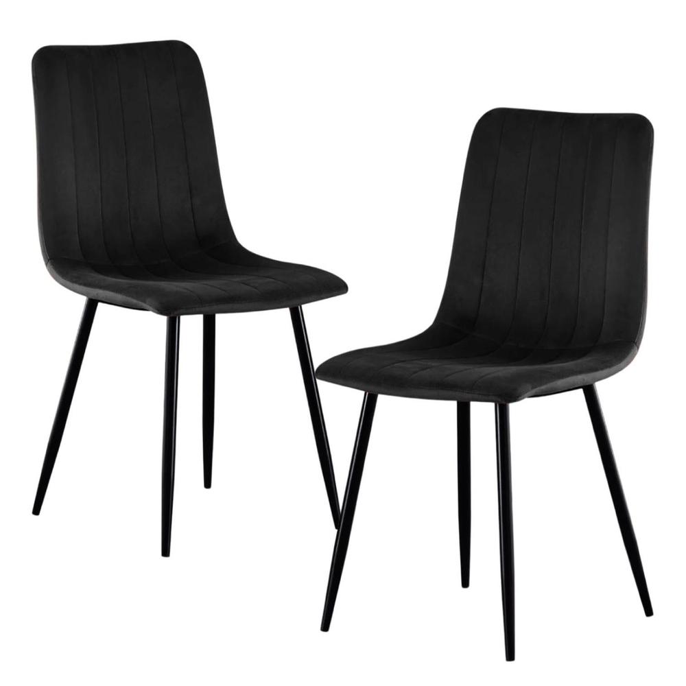 Foto 2 pulgar | Set 2 Sillas Comedor Velvet Tapizada Terciopelo Sala Eames