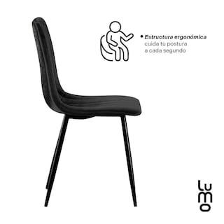 Foto 2 | Set 2 Sillas Comedor Velvet Tapizada Terciopelo Sala Eames