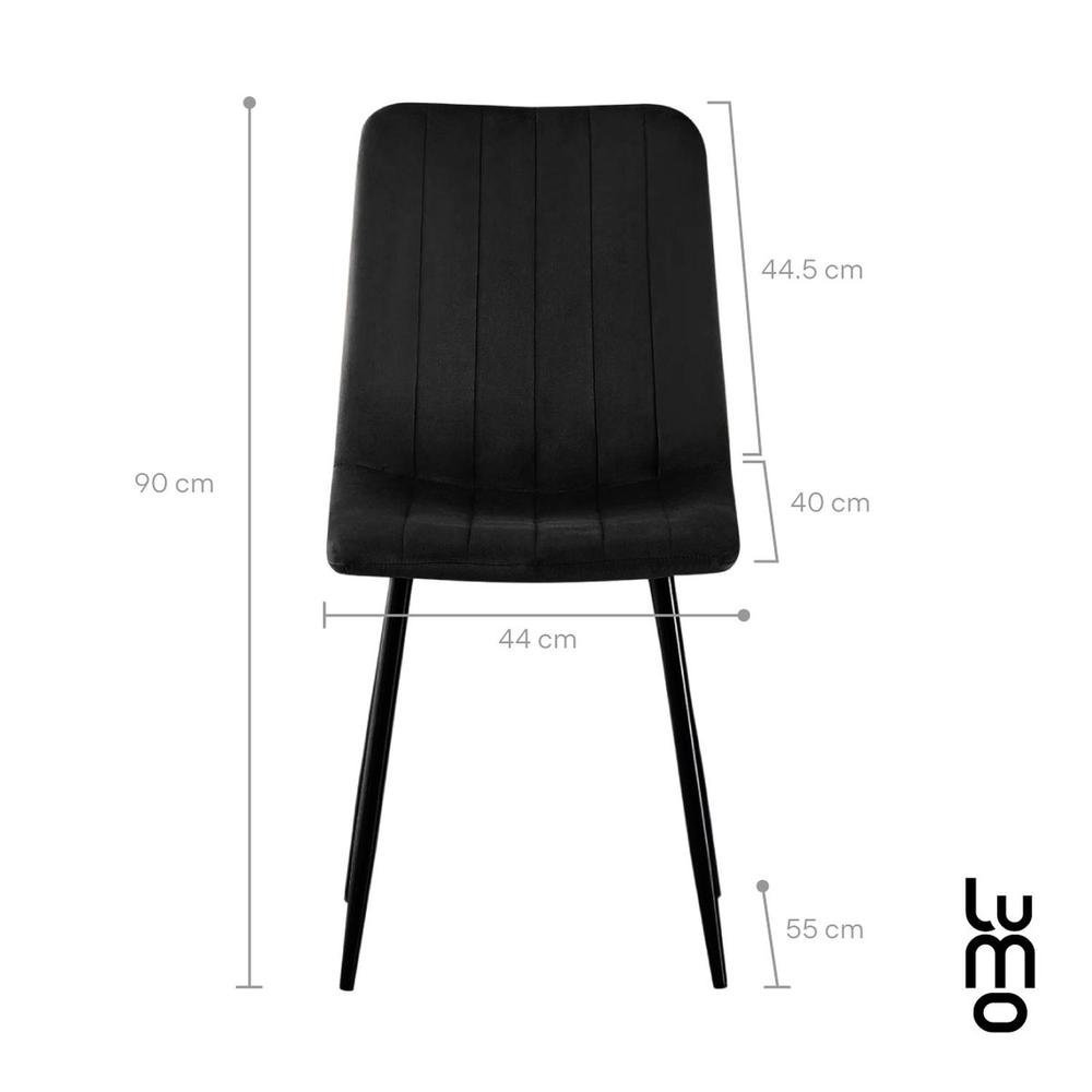 Foto 4 pulgar | Set 2 Sillas Comedor Velvet Tapizada Terciopelo Sala Eames
