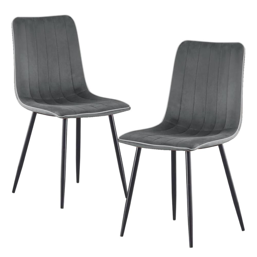 Foto 2 pulgar | Set 2 Sillas Comedor Velvet Tapizada Terciopelo Sala Eames