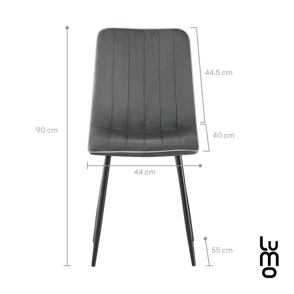 Foto 2 | Set 2 Sillas Comedor Velvet Tapizada Terciopelo Sala Eames